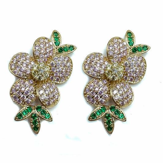 Palestro Milano Orecchini Margheritina di pavè