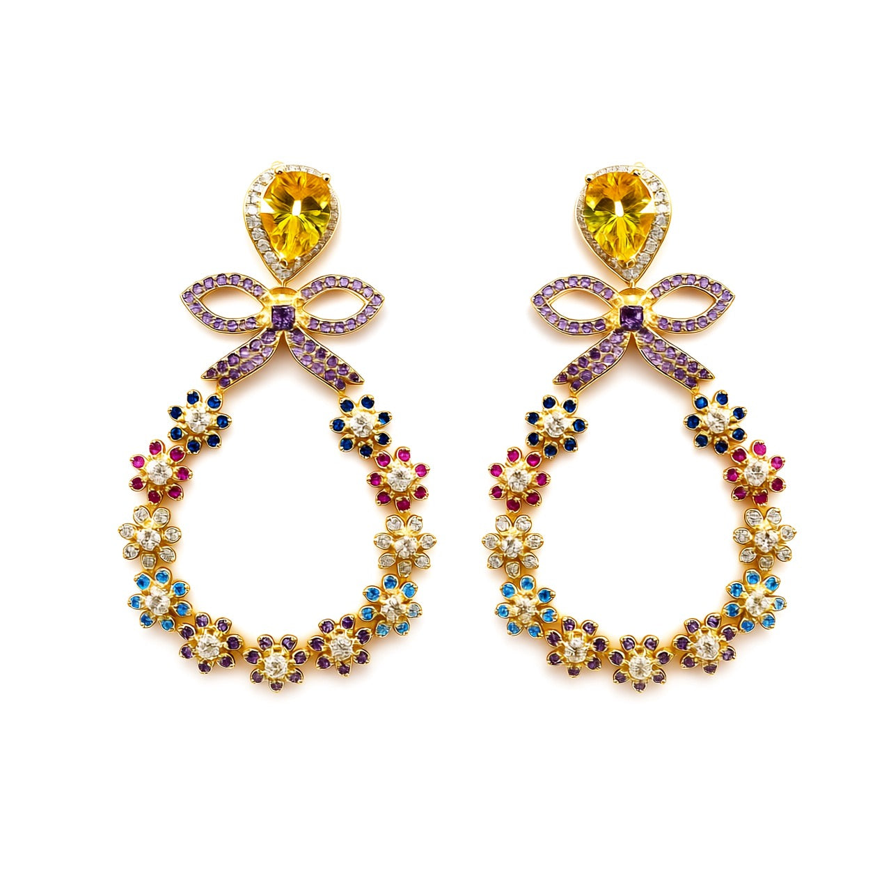 Palestro Milano Orecchini Margheritine di pavè