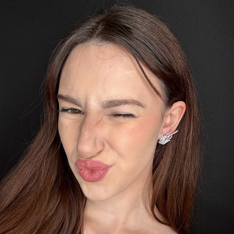 Palestro Milano Orecchini Mini Ali di Pavè