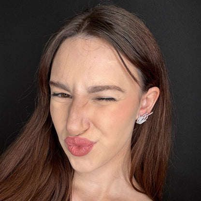 Palestro Milano Orecchini Mini Ali di Pavè