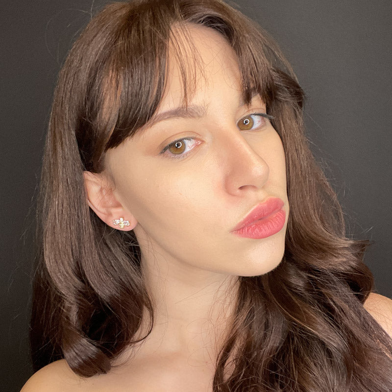 Palestro Milano Orecchini Mini ape di cristallo