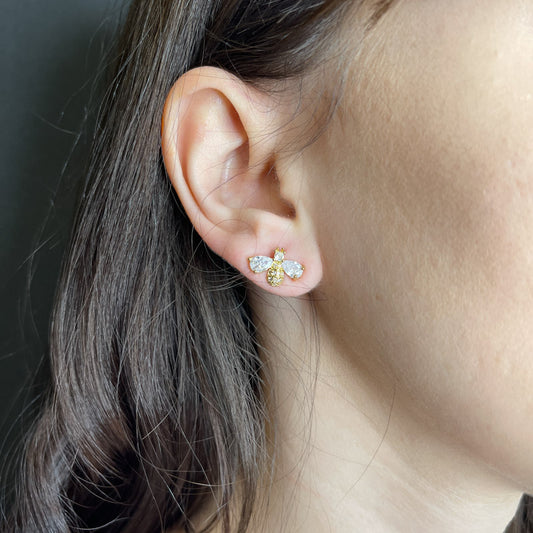 Palestro Milano Orecchini Mini ape di cristallo