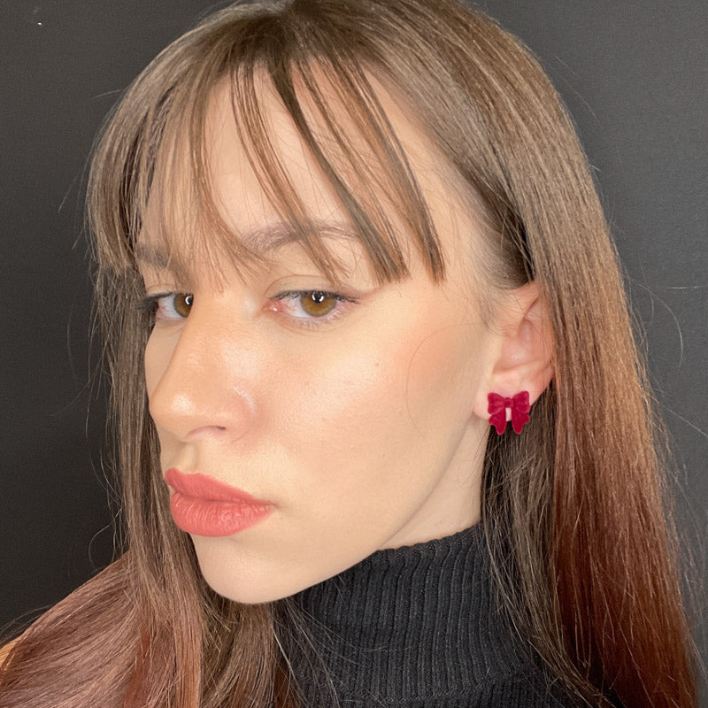 Palestro Milano Orecchini Mini Fiocchi di Velluto