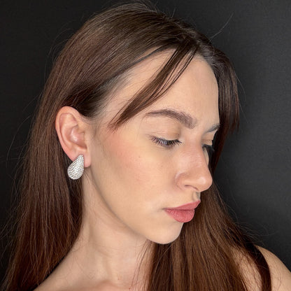 Palestro Milano Orecchini Mini Goccia di Zirconi