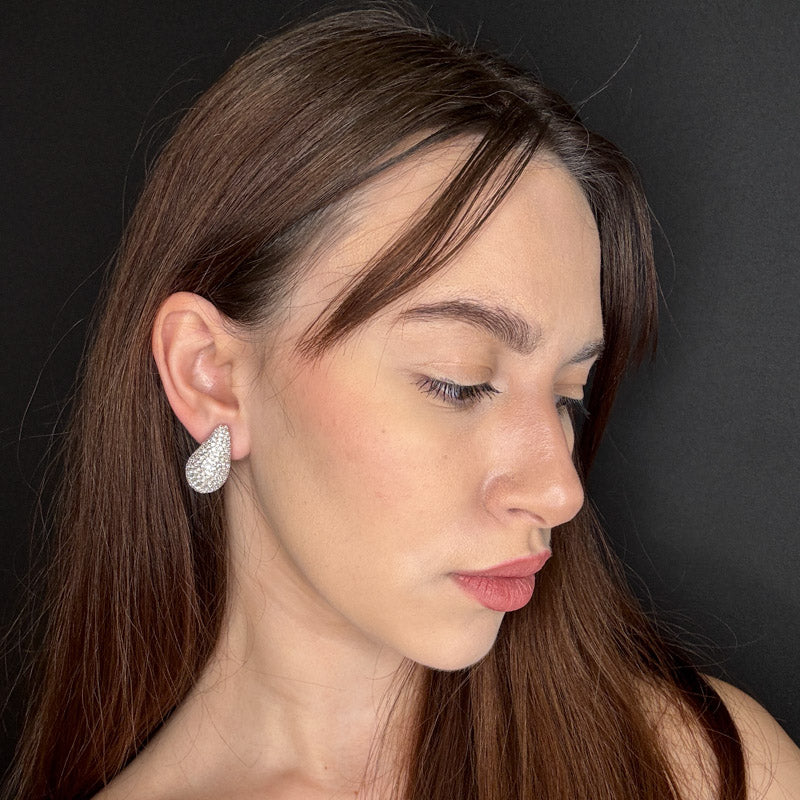 Palestro Milano Orecchini Mini Goccia di Zirconi