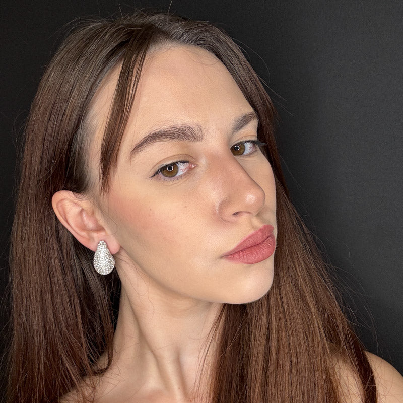 Palestro Milano Orecchini Mini Goccia di Zirconi