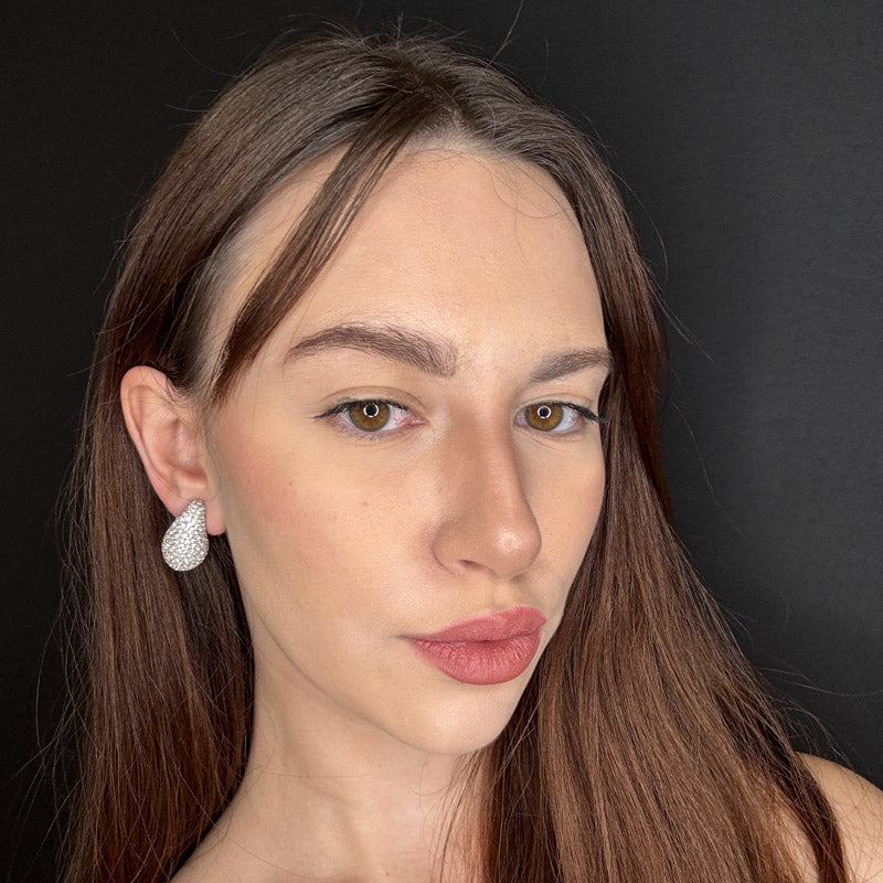 Palestro Milano Orecchini Mini Goccia di Zirconi