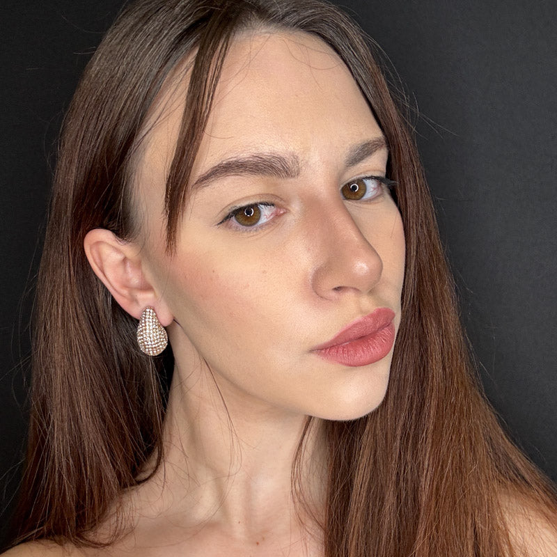 Palestro Milano Orecchini Mini Goccia di Zirconi