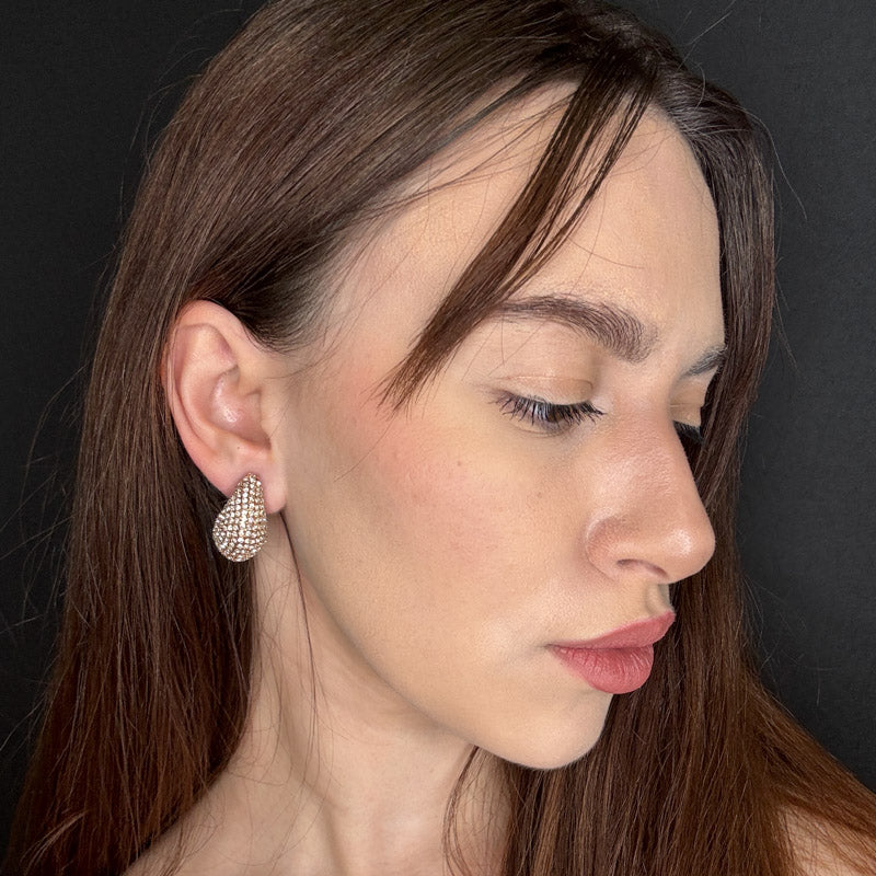 Palestro Milano Orecchini Mini Goccia di Zirconi