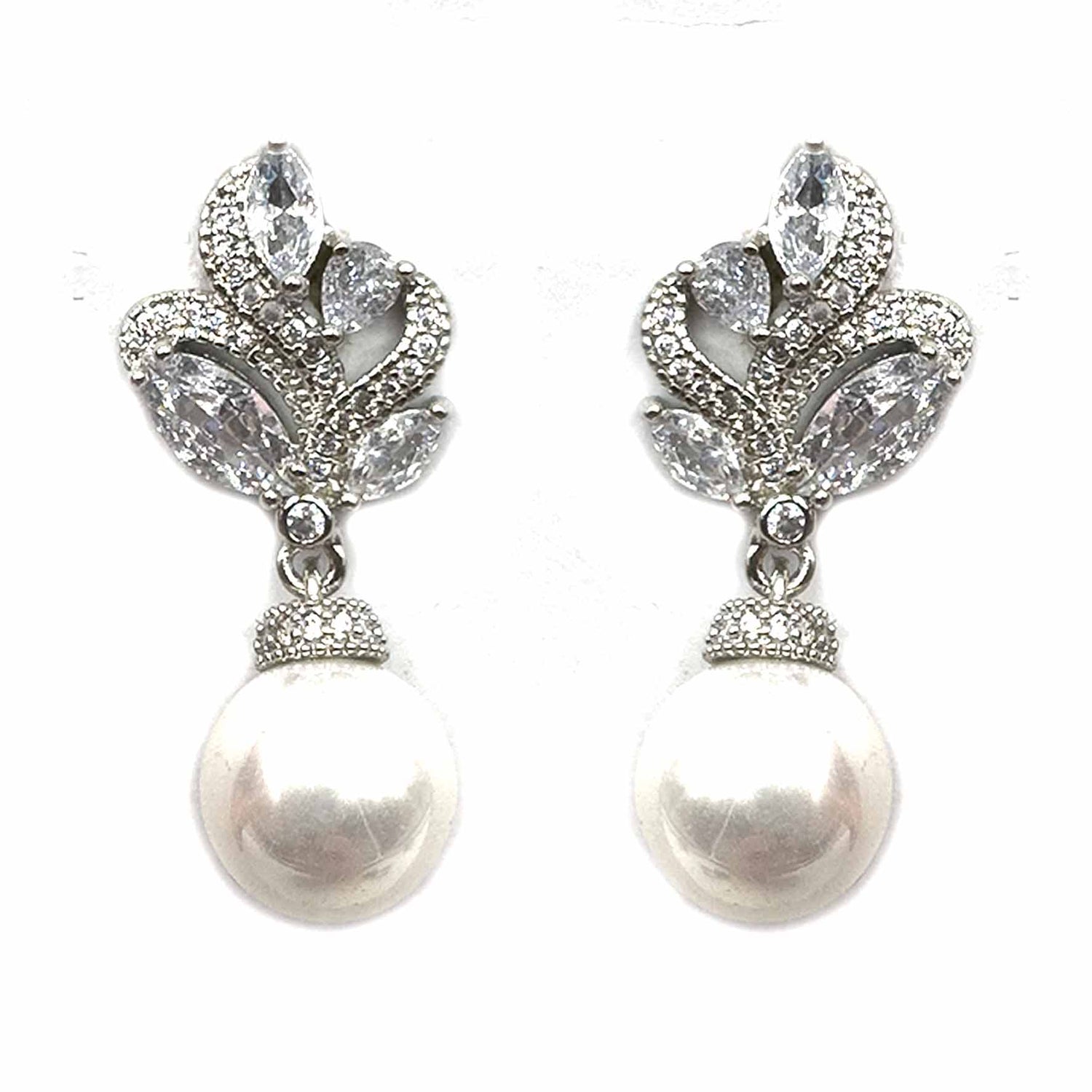 Palestro Milano Orecchini Mini intreccio silver con perla