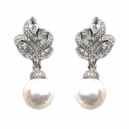 Palestro Milano Orecchini Mini intreccio silver con perla
