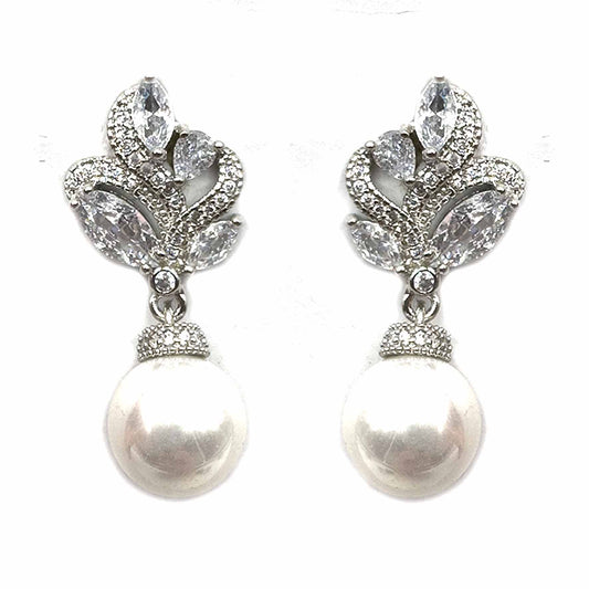 Palestro Milano Orecchini Mini intreccio silver con perla