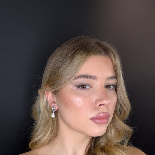 Palestro Milano Orecchini Mini intreccio silver con perla