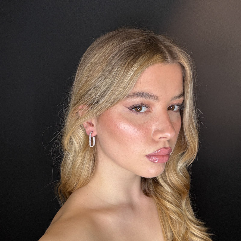 Palestro Milano Orecchini Mini rettangoli di pavè