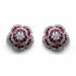 Palestro Milano Orecchini Mini roselline di pavè fucsia