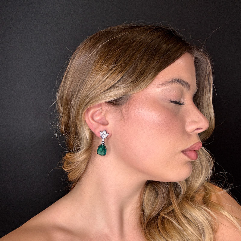 Palestro Milano Orecchini Mini Tulipani con Goccia