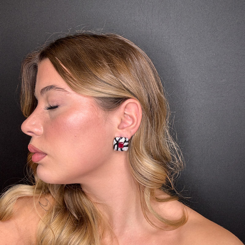 Palestro Milano Orecchini Mosaico Astratto