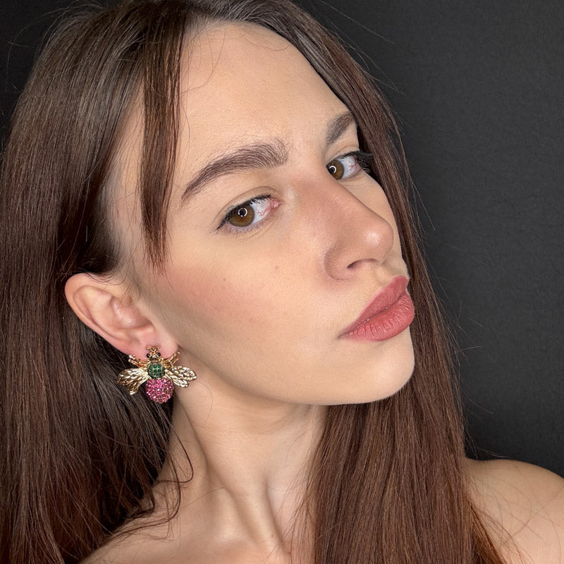 Palestro Milano Orecchini Mosca di Zirconi