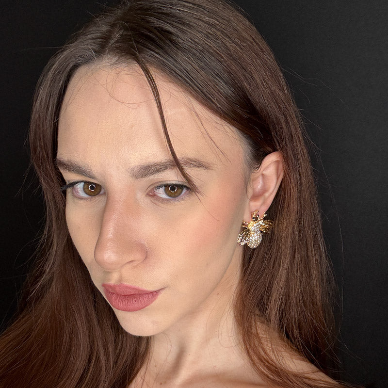 Palestro Milano Orecchini Mosca di Zirconi