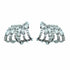 Palestro Milano Orecchini Multi Anelli di Cristalli Silver