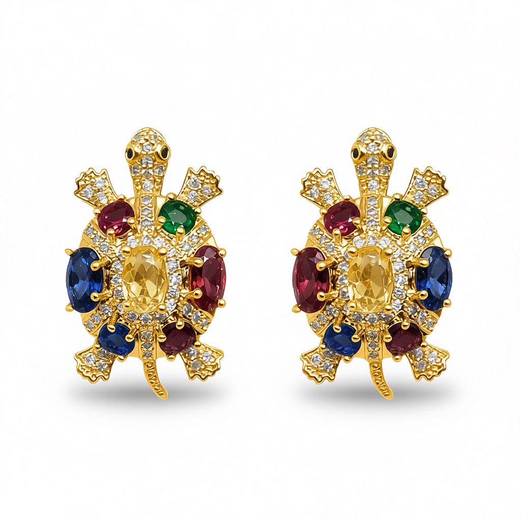 Palestro Milano Orecchini Multi Tartaruga di Zirconi