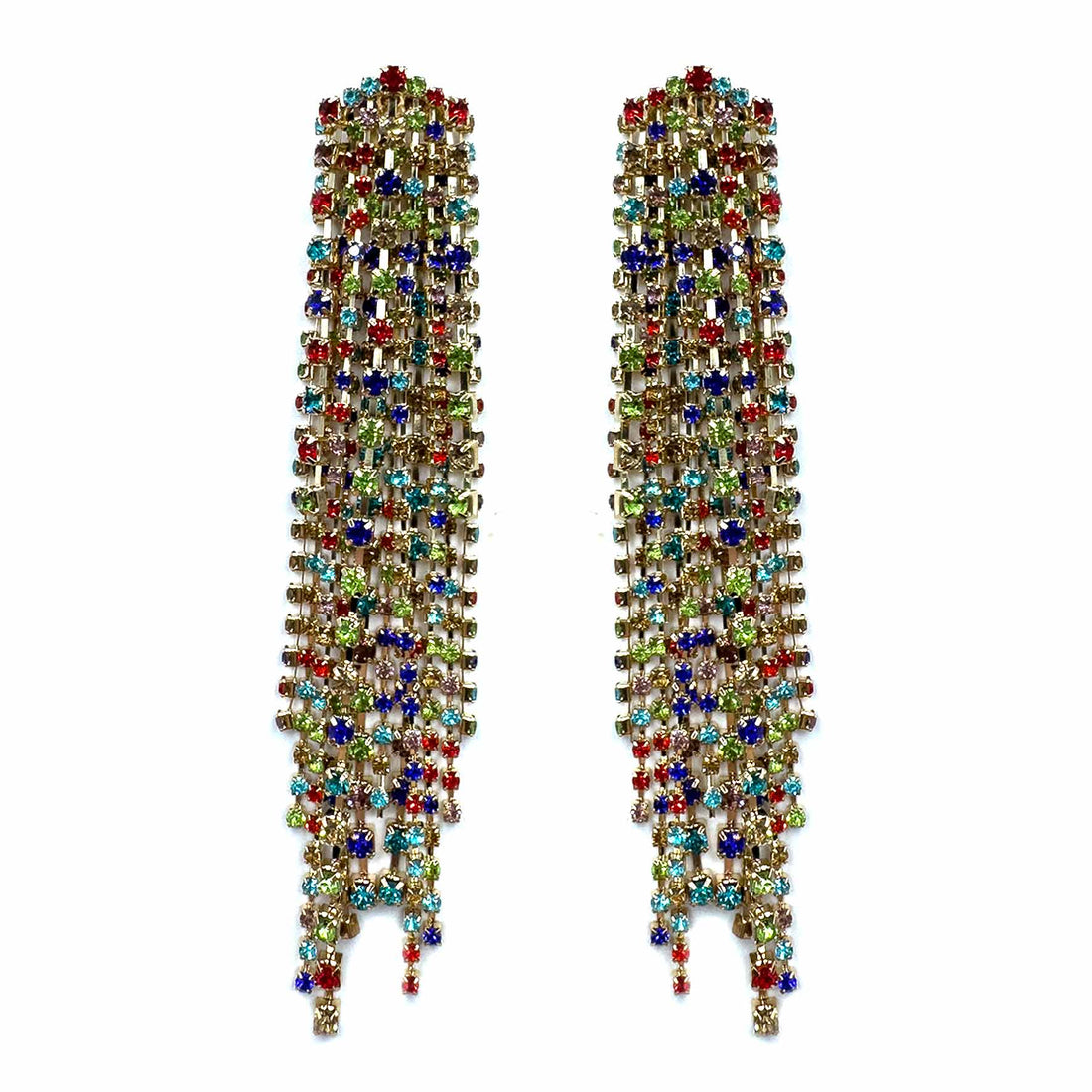 Palestro Milano Orecchini Multicolor Cascata di Zirconi