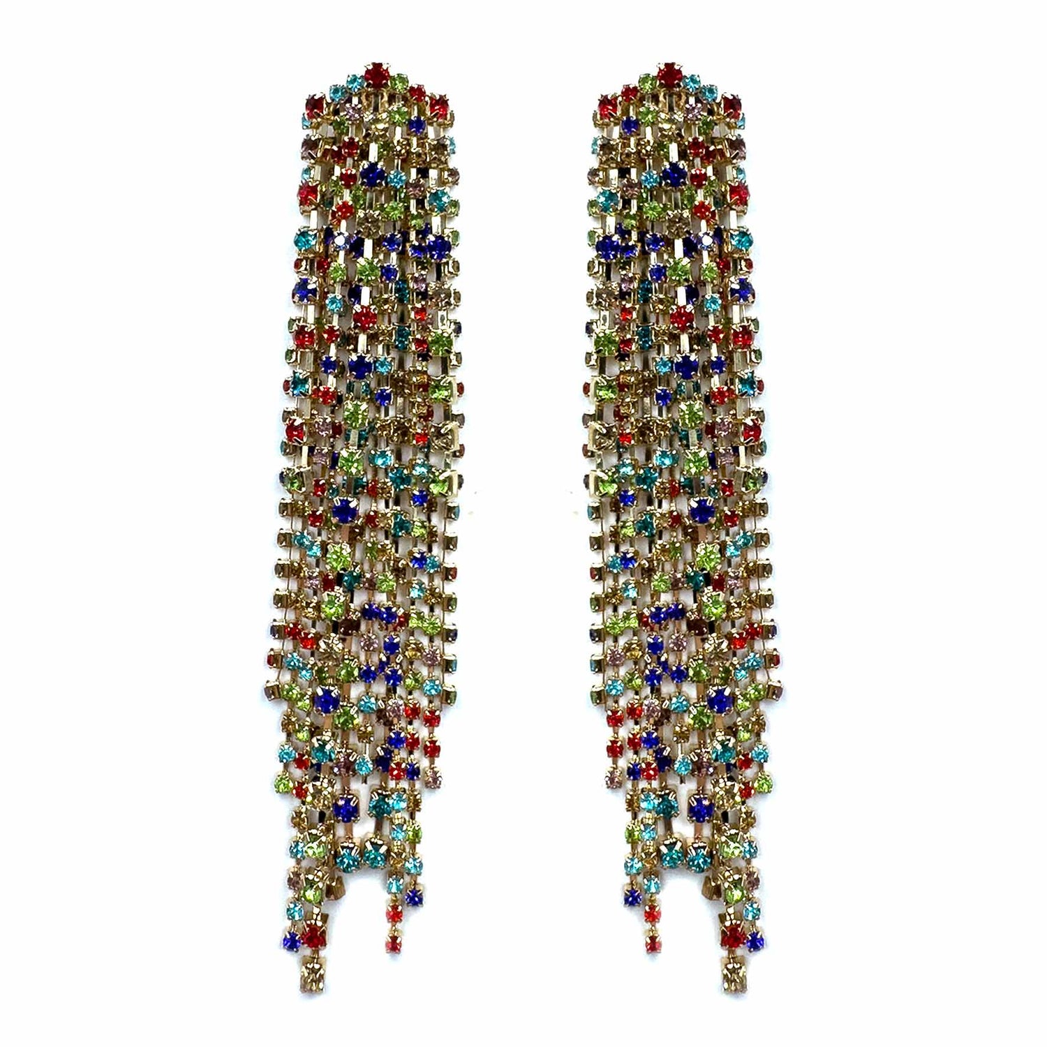 Palestro Milano Orecchini Multicolor Cascata di Zirconi