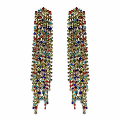 Palestro Milano Orecchini Multicolor Cascata di Zirconi