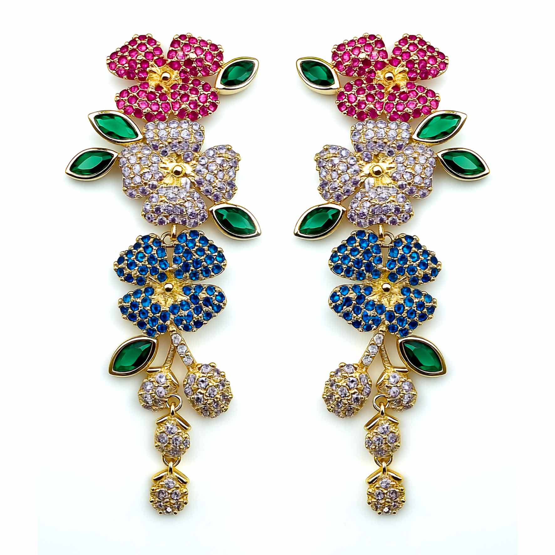 Palestro Milano Orecchini Multicolor Danza di fiorellini