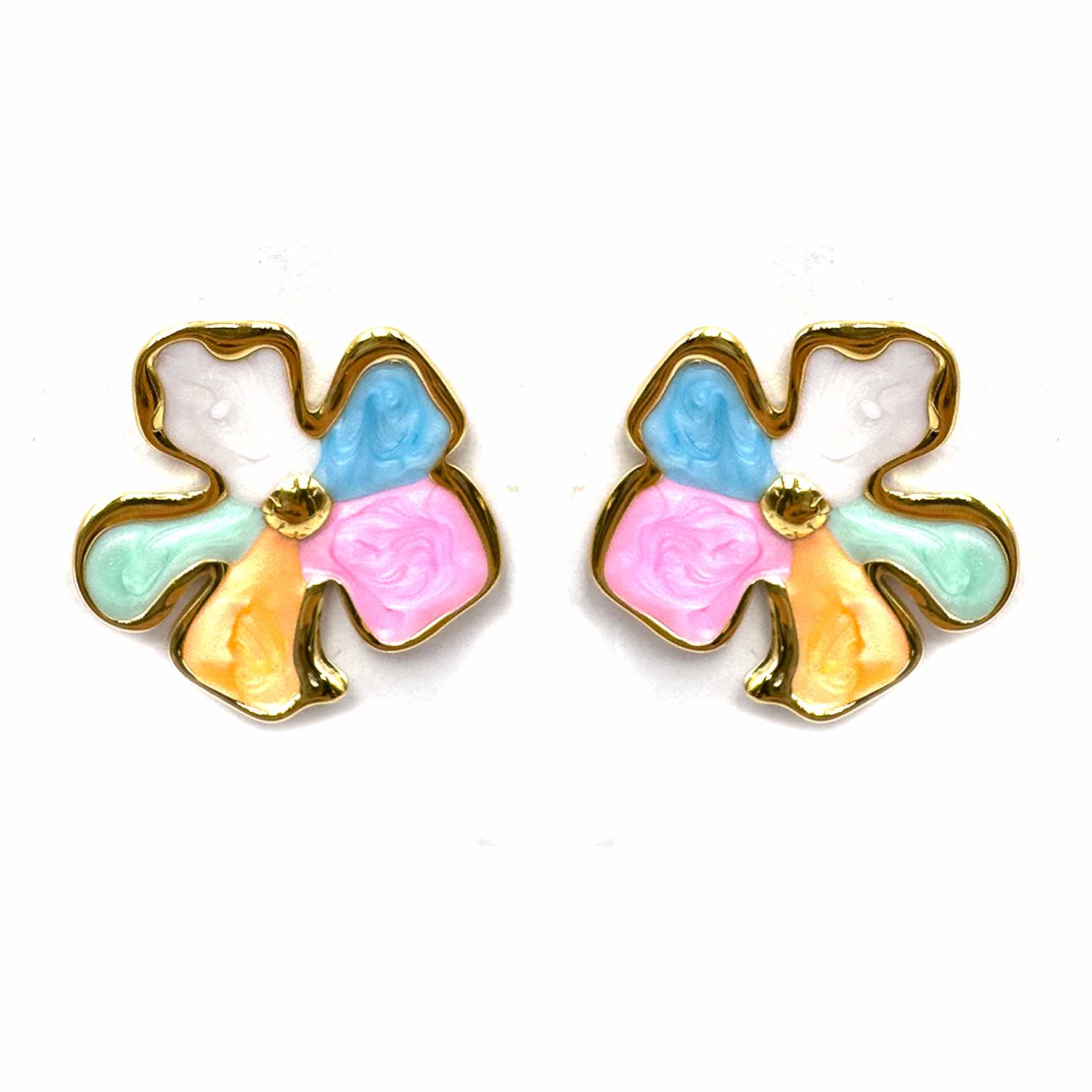 Palestro Milano Orecchini Multicolor Fiorellini astratti