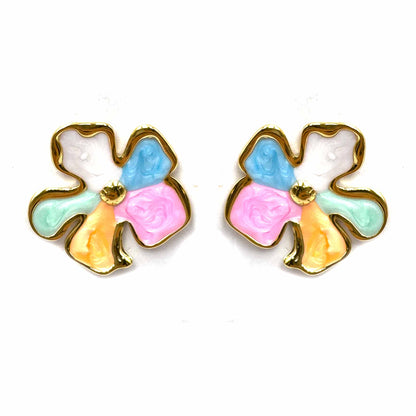 Palestro Milano Orecchini Multicolor Fiorellini astratti