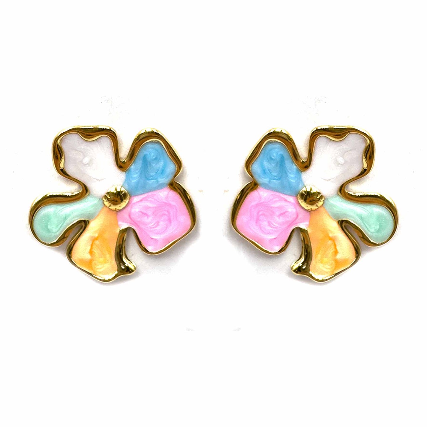 Palestro Milano Orecchini Multicolor Fiorellini astratti