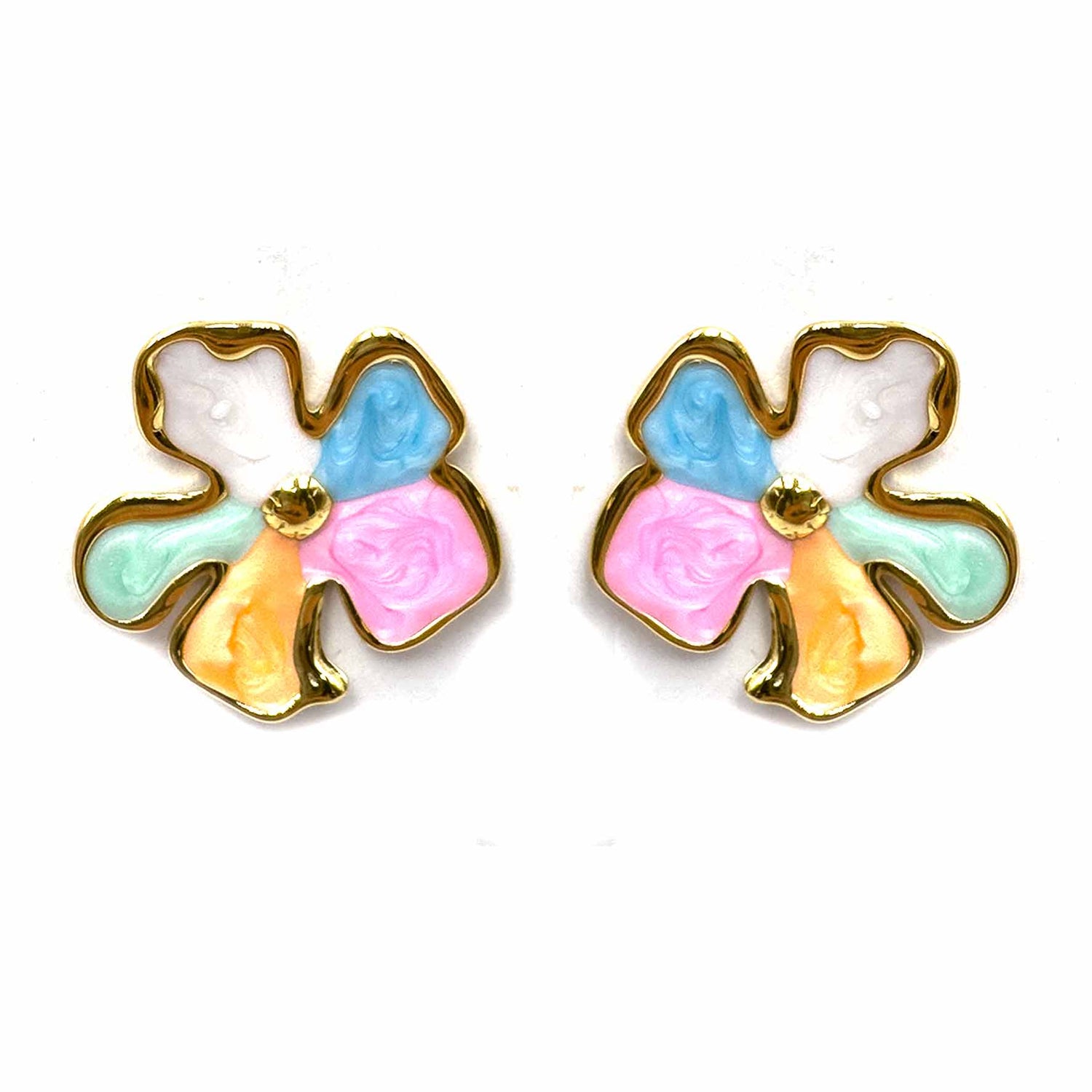 Palestro Milano Orecchini Multicolor Fiorellini astratti