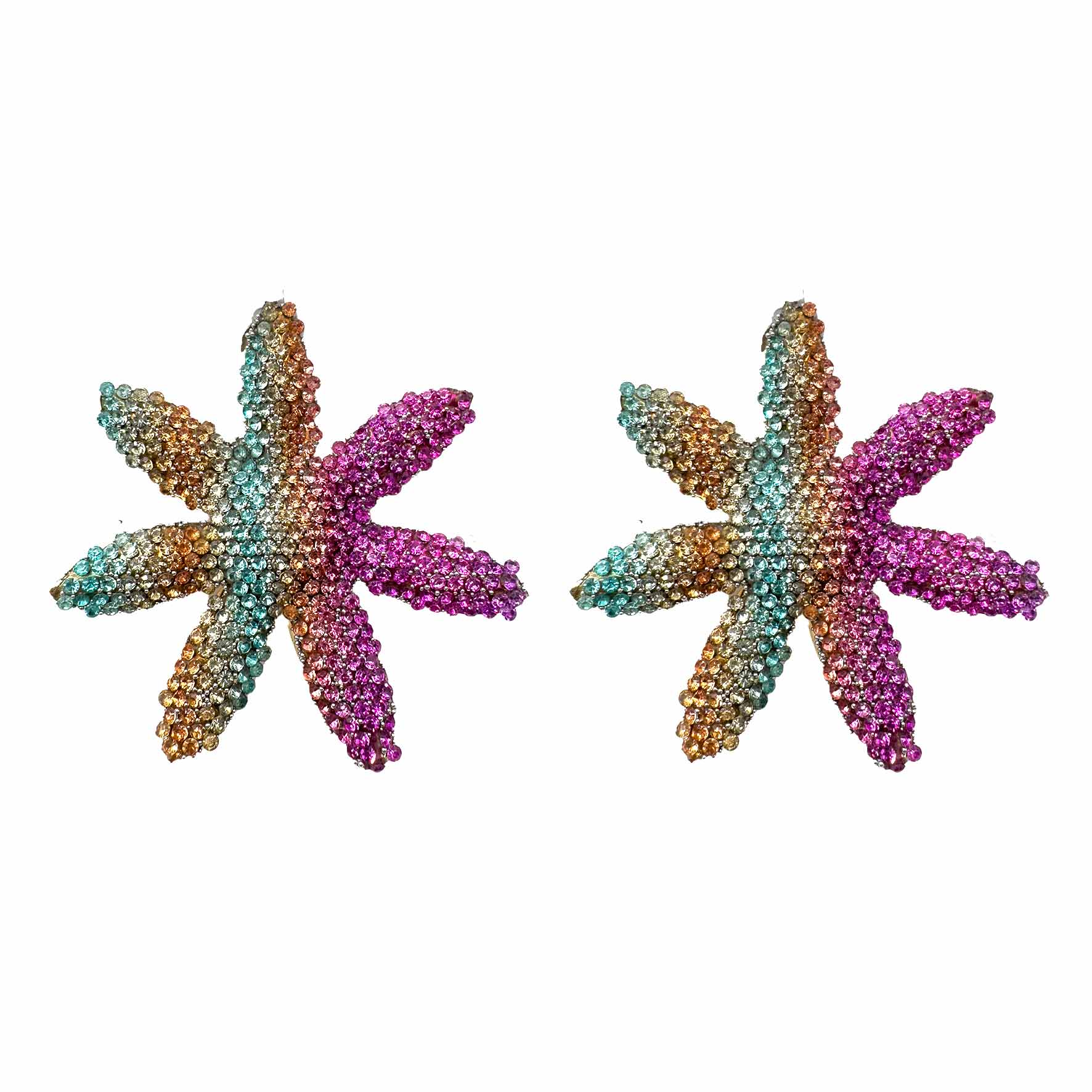 Palestro Milano Orecchini Multicolor Fiori di zirconi