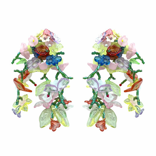 Palestro Milano Orecchini Multicolor Pastello Fantasia di Fiori