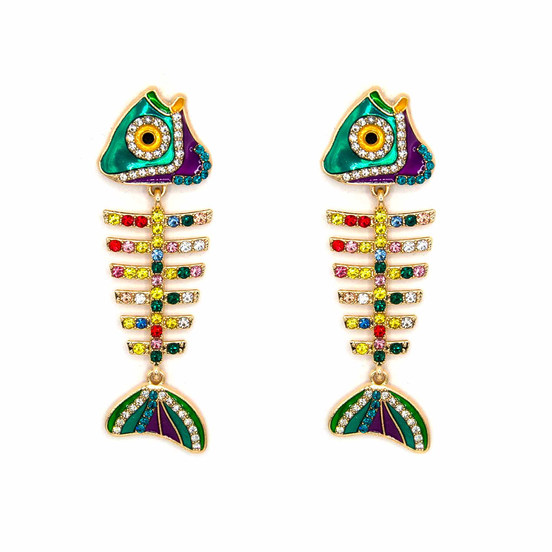 Palestro Milano Orecchini Multicolor Pesciolino