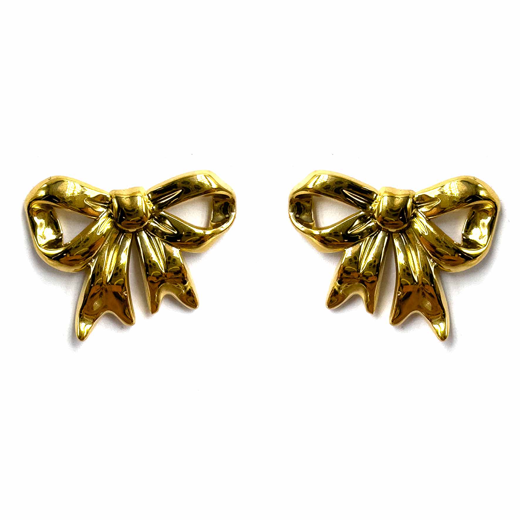 Palestro Milano Orecchini Nastrino Fiocco Gold