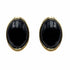 Palestro Milano Orecchini Nero Bottone Ovale