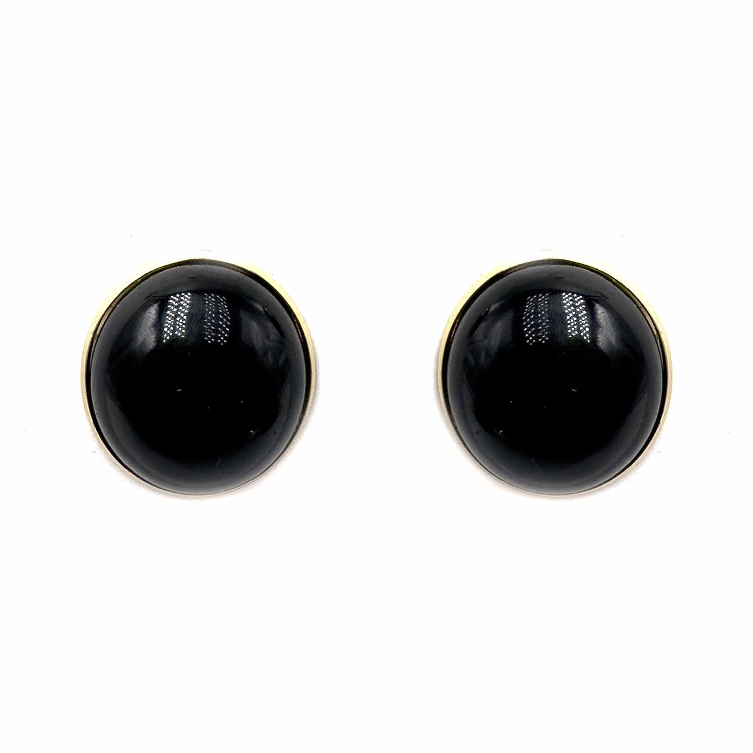 Palestro Milano Orecchini Nero Bottone Retrò