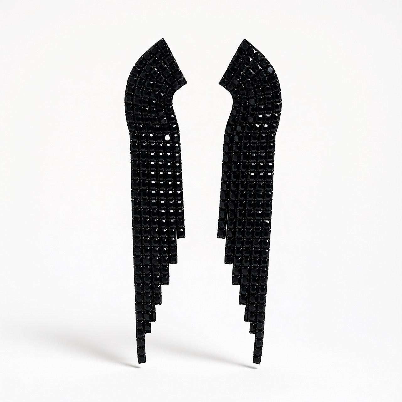 Palestro Milano Orecchini Nero Cascata di Fuoco