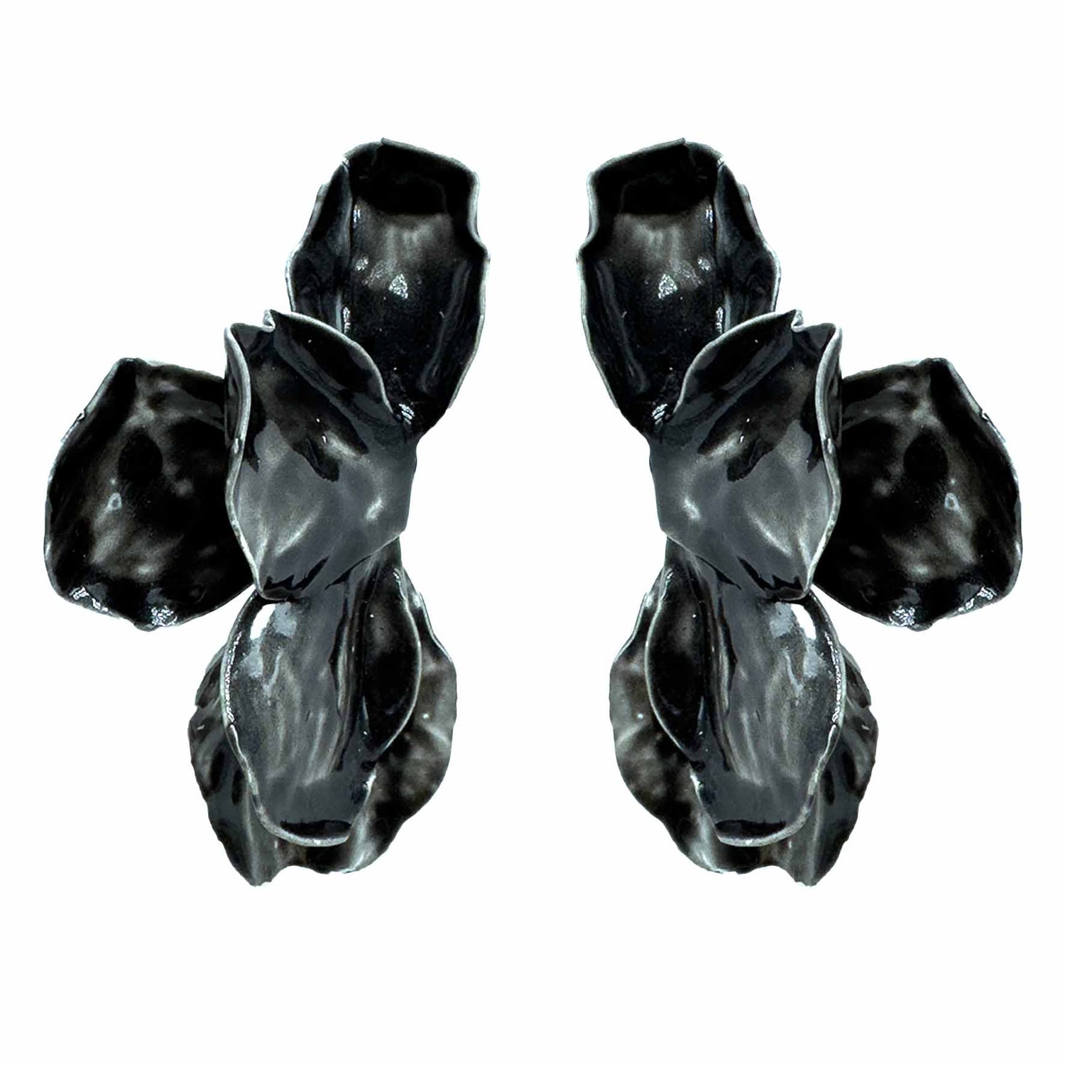 Palestro Milano Orecchini Nero Fantasia di Petali