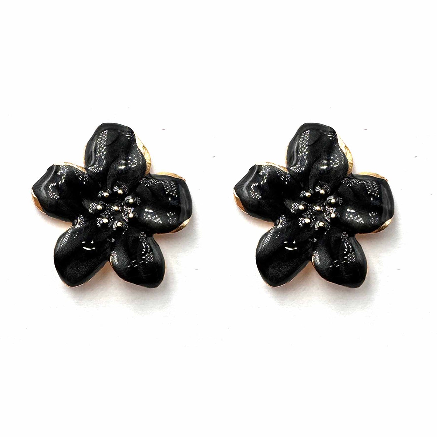 Palestro Milano Orecchini Nero Fiori dei Tropici