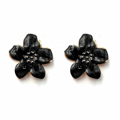 Palestro Milano Orecchini Nero Fiori dei Tropici