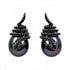 Palestro Milano Orecchini Nero perla dark Serpentello con perla