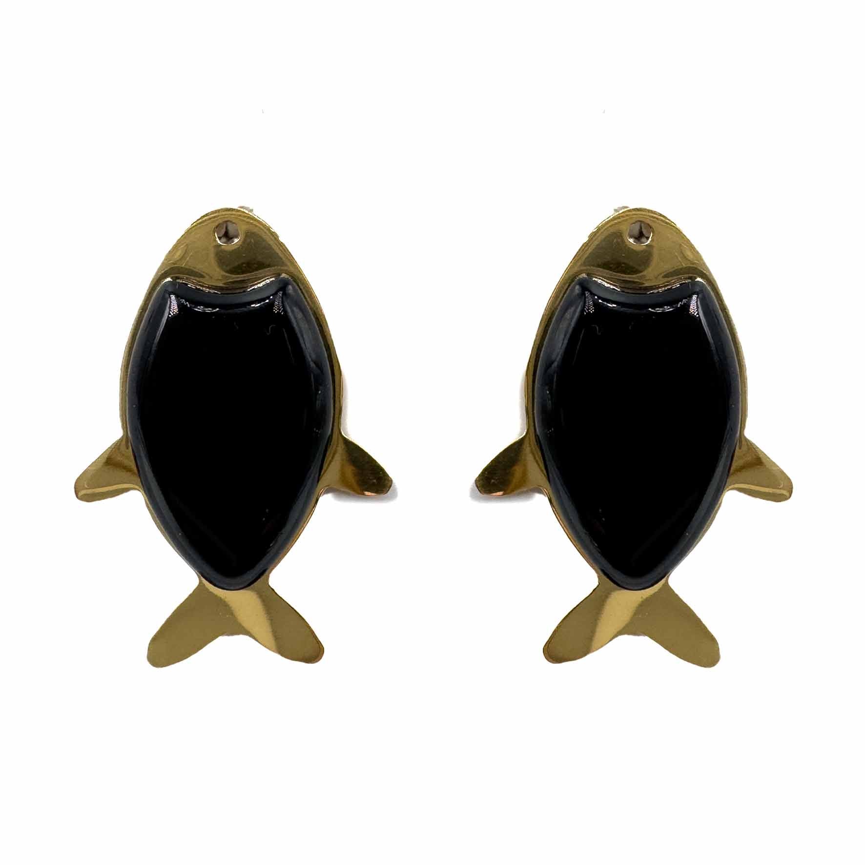 Palestro Milano Orecchini Nero Pesciolini