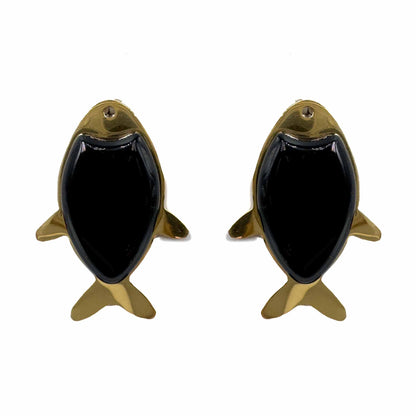 Palestro Milano Orecchini Nero Pesciolini