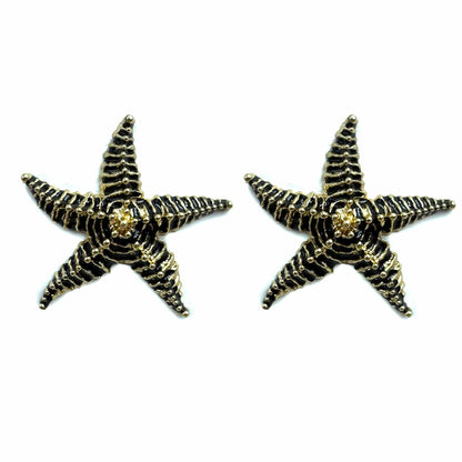 Palestro Milano Orecchini Nero Stelle marine Zanzibar