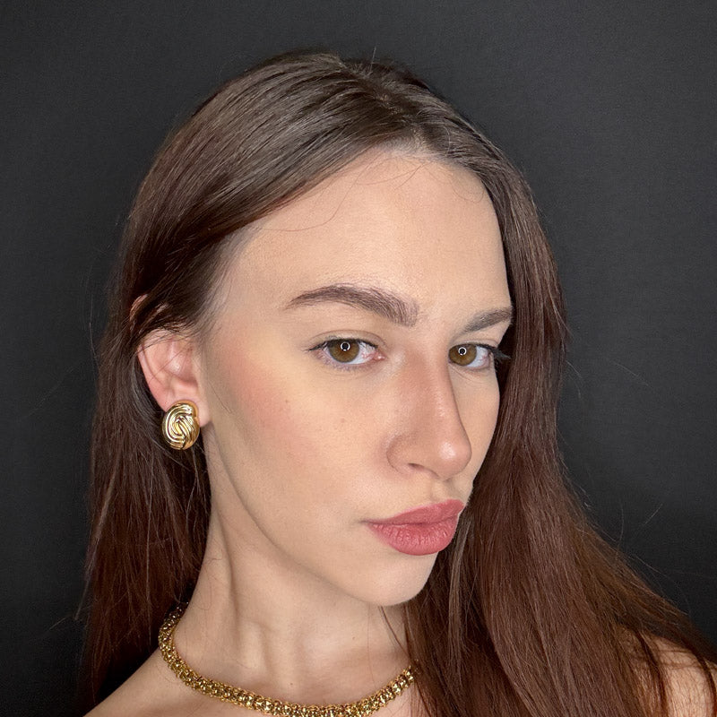 Palestro Milano Orecchini Nodo Gold Plated
