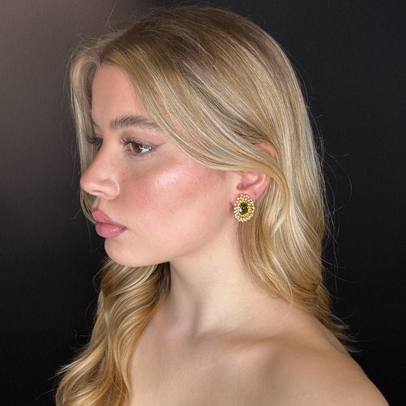 Palestro Milano Orecchini Oliva di zirconi