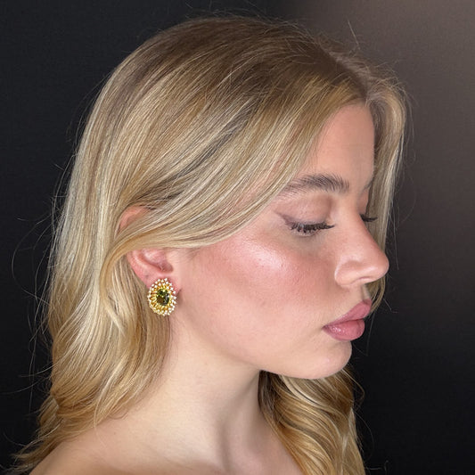 Palestro Milano Orecchini Oliva di zirconi